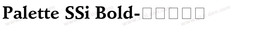 Palette SSi Bold字体转换